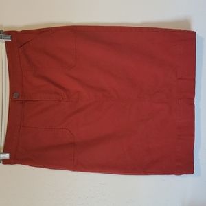 EUC Christopher & Banks Orange Denim Skirt